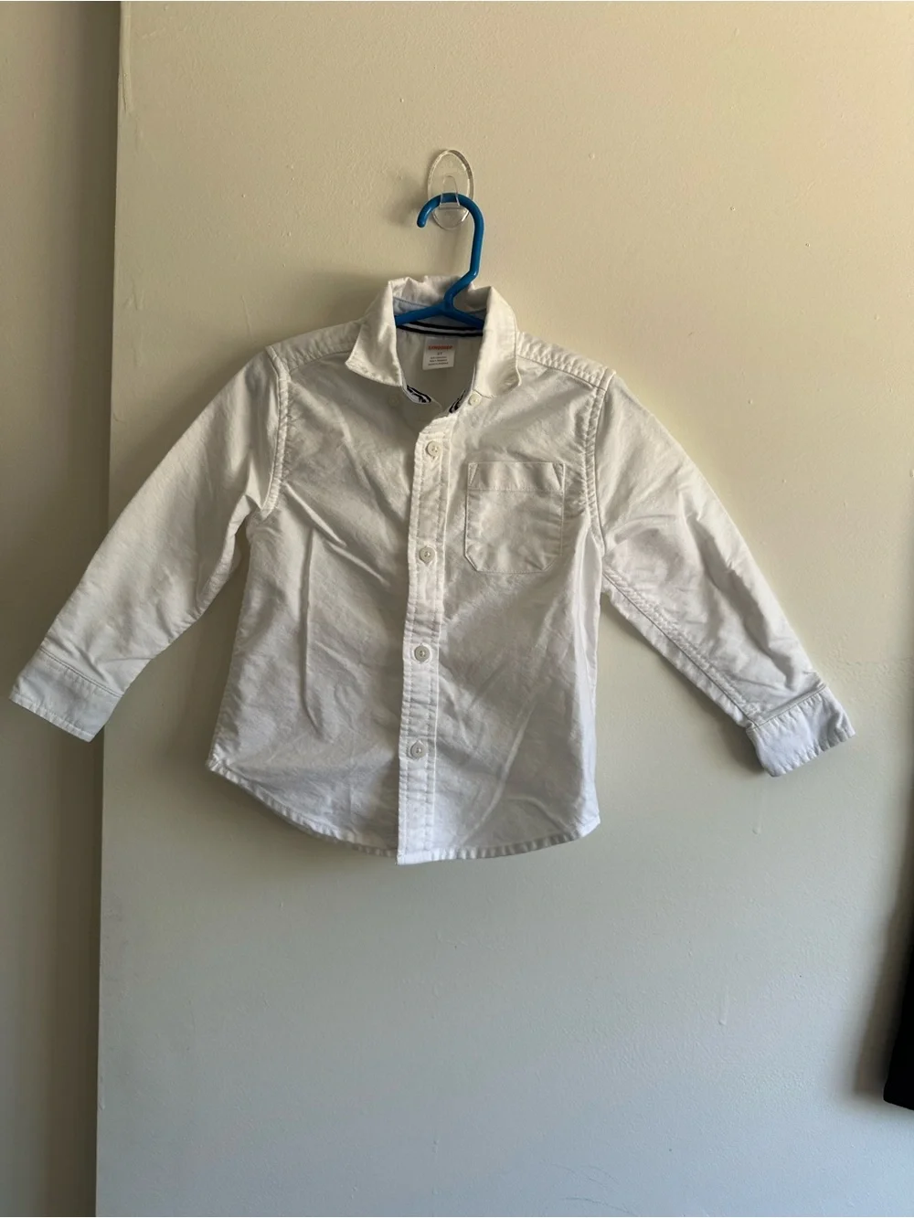 Gymboree White Button-Up Shirt with Navy Pants Kids Matching Set